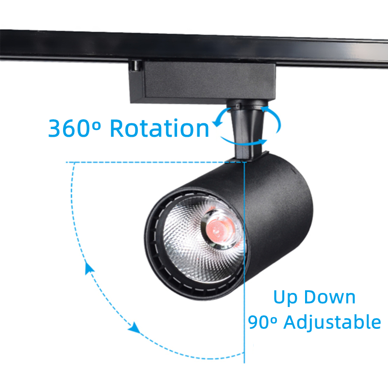 Oświetlenie sufitowe doprowadziło rgb, 12w/15w/20w kolorowe, fazowane, kaczan, reflektor ścienny, scena, sklep, ktv, system oświetlenia szynowego  ac220v