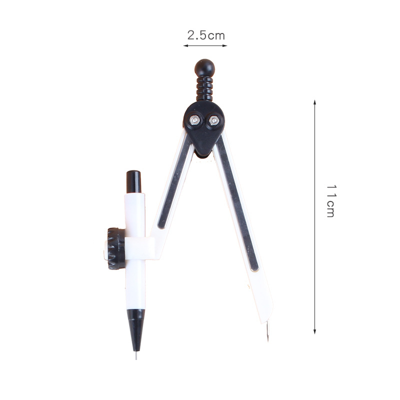 Compass 2 piece set student examination drawing international standard compass with rubber multi-function compass set