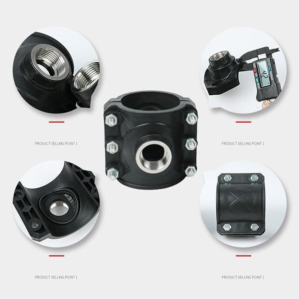 Clamp Saddle Drain Valve RO Water Drain Waste Water Pipe Clamp Saddle Valve Clips 1/4" OD Hose Quick Connection Reverse Osmosis