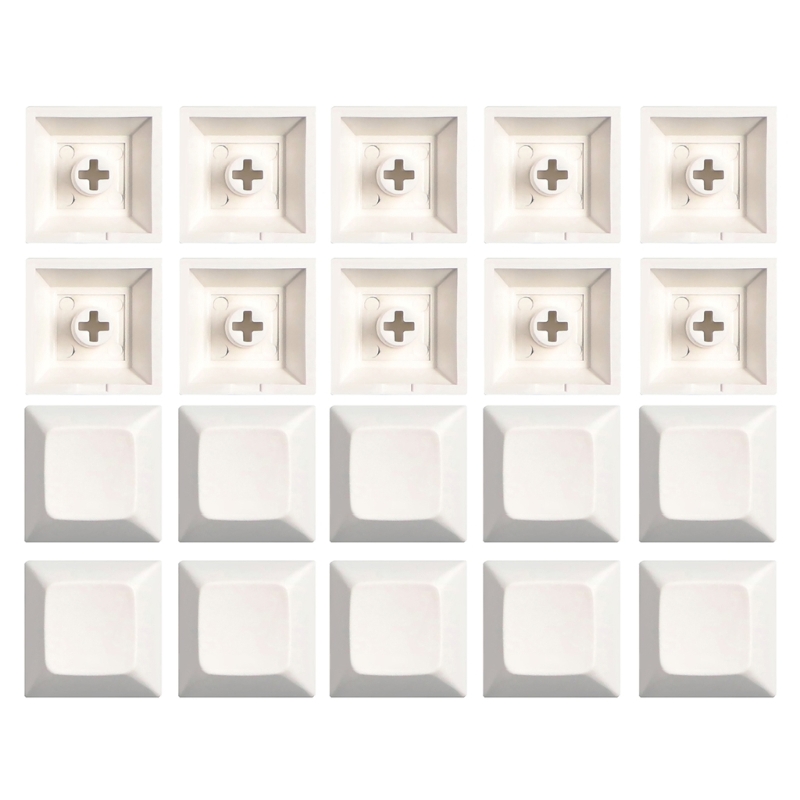 DSA 1U Keycap Set PBT Blank Keycaps DSA Profile 1U Height Keycap Set For Gaming Mechanical Keyboard 20PCS: WHITE