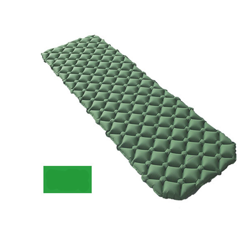 Elyon Kamp Mat Tpu Ultralight Outdoor Nest Rhombic Draagbare Veld Opblaasbaar Kussen Inflable Air Matras Zacht Slapen Pad: green