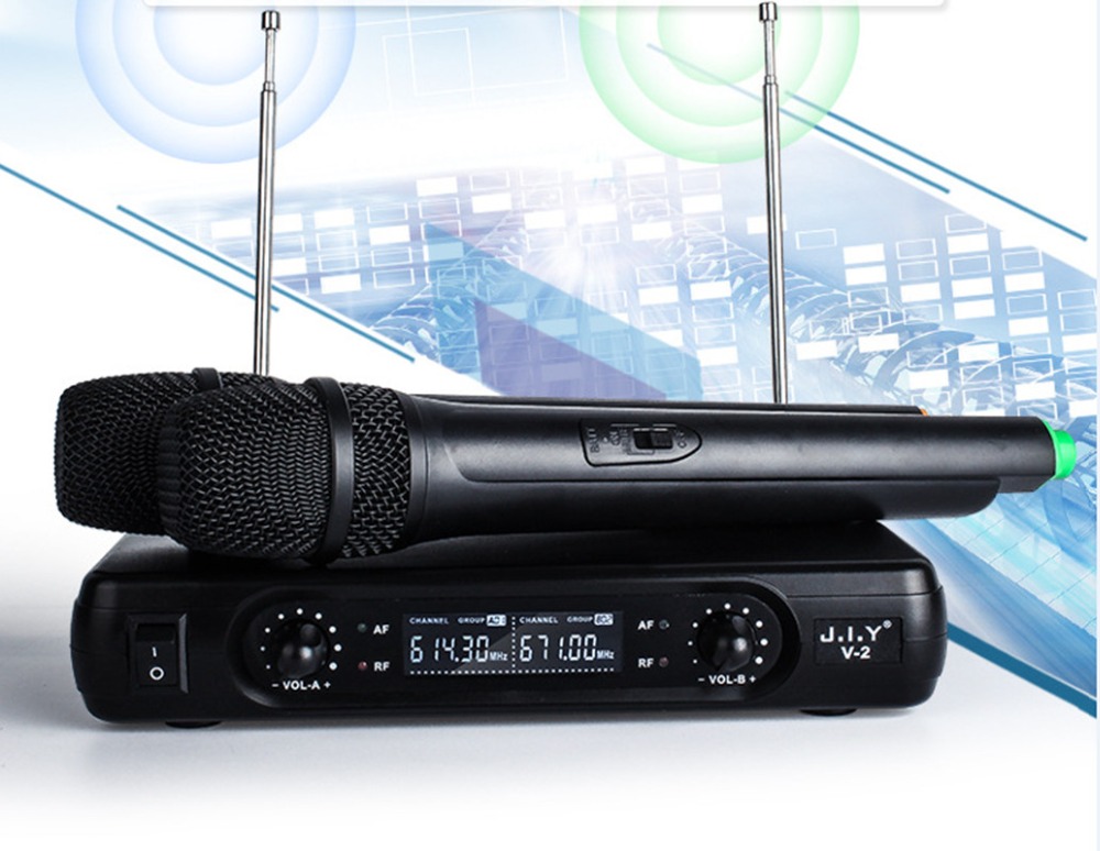 Håndholdt trådløs karaoke mikrofon karaoke afspiller hjemme karaoke ekko mixer system digital lyd lyd mixer sangmaskine  v2+