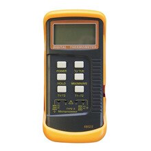 3 1/2 6802 Ii Dual Channel Digitale Thermometer 1300 Graden Met 2 K-Type Thermokoppel Sonde Oranje + zwart