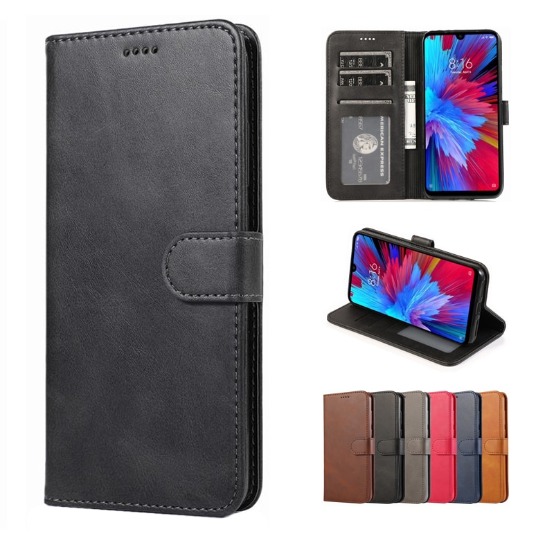 Stand Case Voor Xiaomi Redmi 7 7A Cover Case Magnetische Flip Wallet Luxe Vintage Vlakte Lederen Telefoon Tas Op Xiomi redmi 7 Een Coque