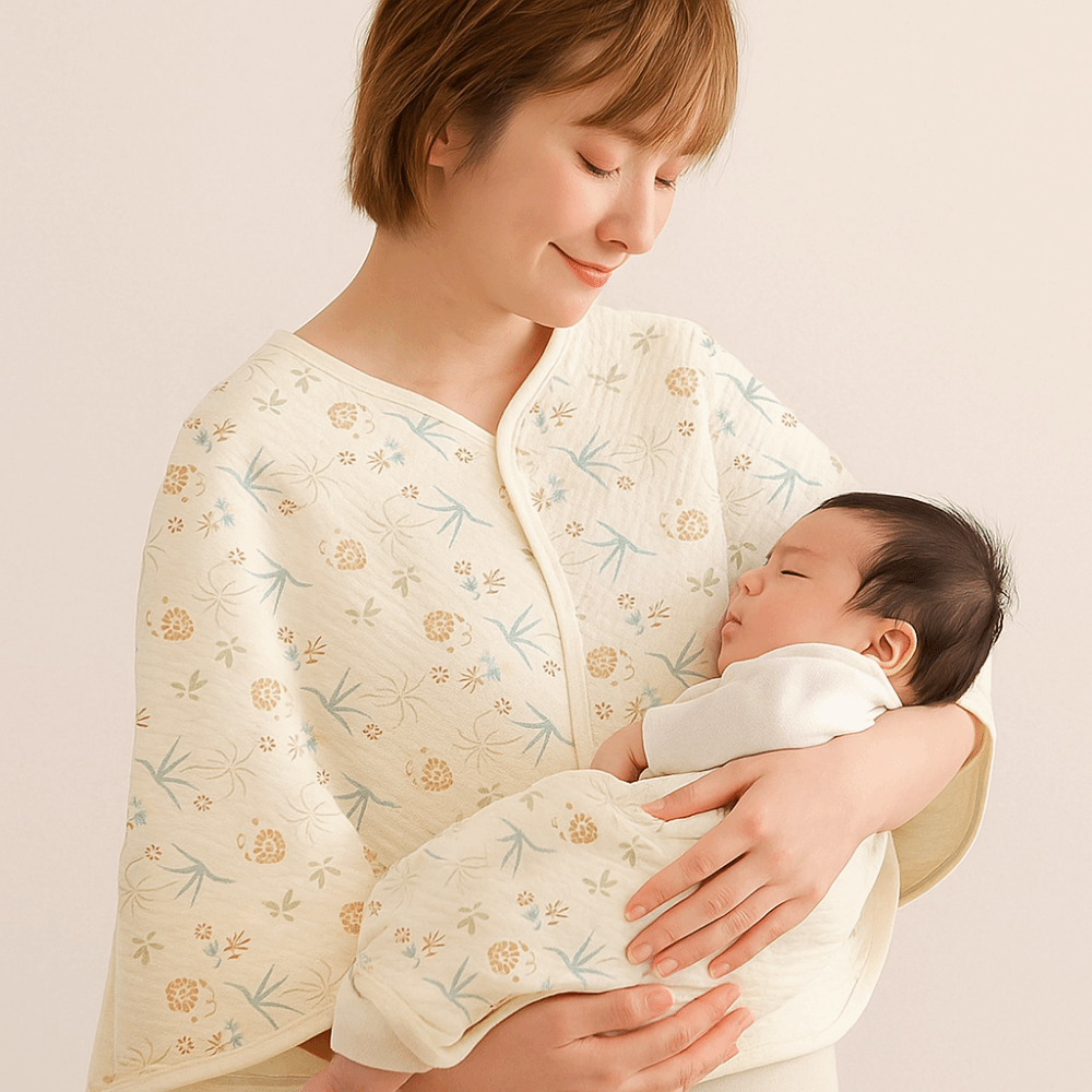 Bloemen bedrukte katoenen moeder Cape deken ademende voedingshoes borstvoedingshoes warm houden zachte cartoon mama sjaal