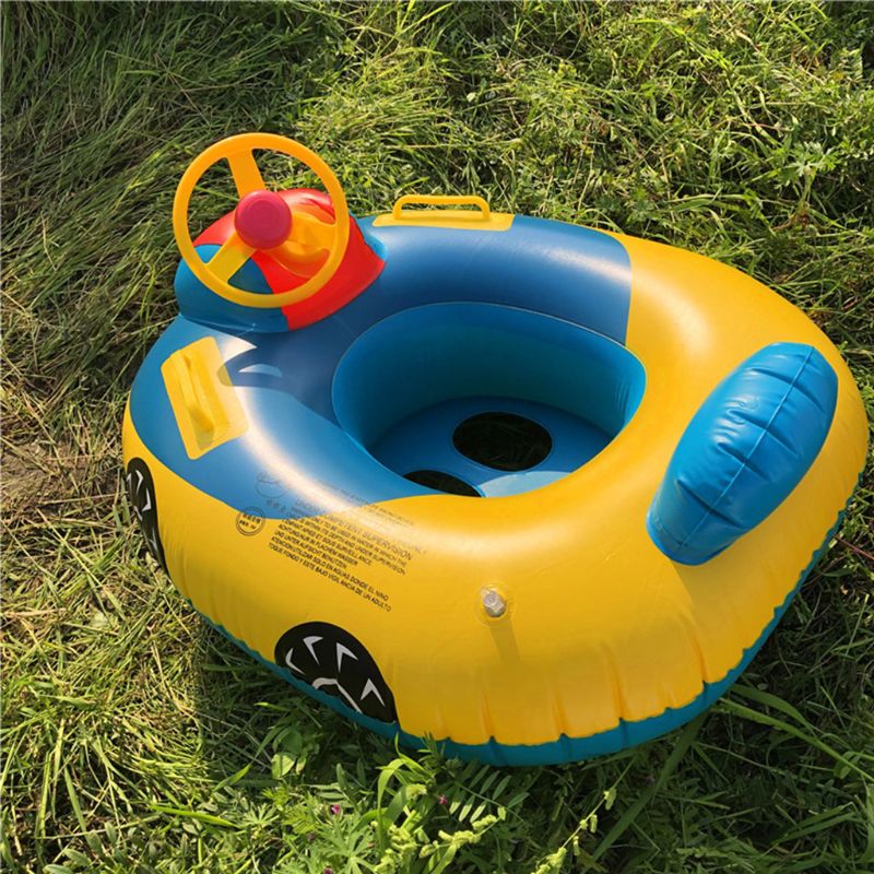 Car Shaped Inflatable Pool Float Boat Pool Swimming Floats for Toddler Infant Boys Girls Durable PVC Beach Party Pool Party