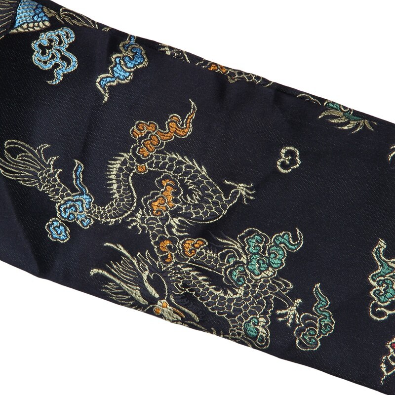Sac épée de samouraï Dragon et phénix, Katana en Tissu noir de 135cm