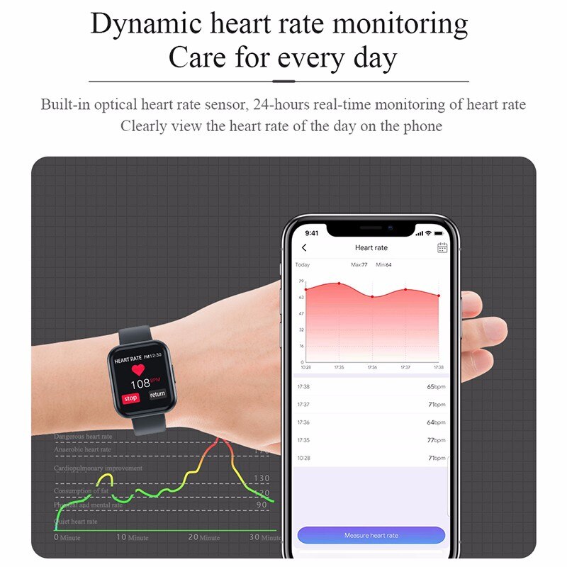 T88 Smart Bracelet with Pressure Measurement Cardio Bracelet Heart Rate Monitor Wristband Fitness Tracker Waterproof Smart Band