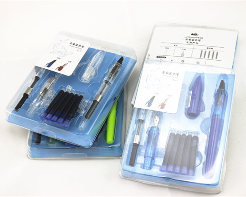 2 stücke Feder 5 stücke Blau tinte jinhao Serie Süssigkeit Farbe Brunnen Stift farbe serie neue Auflistung brunnen stift