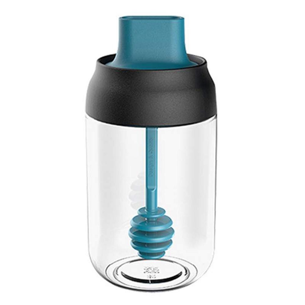 Récipient à condiments en verre hermétique boîte d'assaisonnement sel sucre huile miel bouteilles de stockage avec cuillère et couvercle pots à épices de cuisine: Blue Honey Jar 250ml