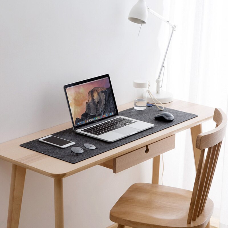 Large Office Computer Desk Mat Table Keyboard Mouse Pad Wool Felt Laptop Cushion Desk Non-slip Mat Writing Desk Mat