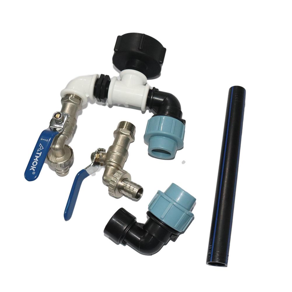 IBC Gooseneck 3/4 Inch IBC Tank Adaptor with Outlet Valve 3/4 Inch Gooseneck 2 Way Brass Tap Fitting ibc cuve 1000l accessoires