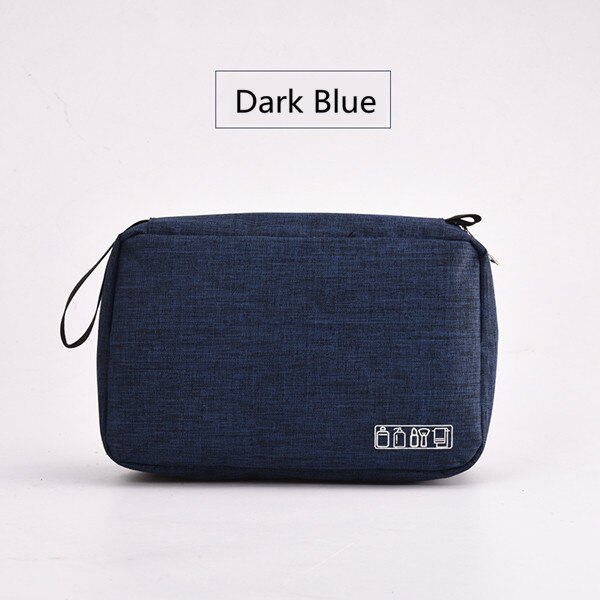 Uomo donna appeso borsa cosmetica organizzatore da viaggio multifunzione lavaggio da toeletta trucco custodia borsa per trucco pieghevole per estetista: Blu profondo