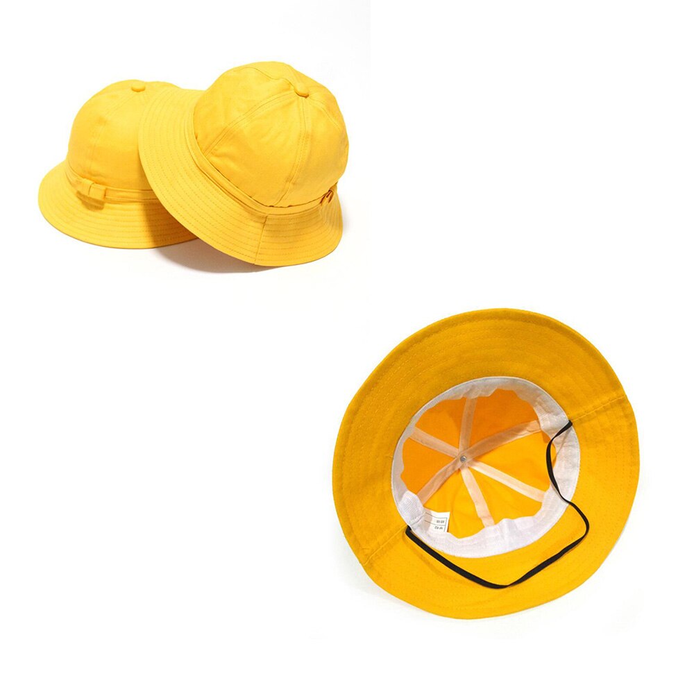 Cpas escolares para niños, sombrero amarillo para niños, pajarita para niños, sombrero de verano para playa, sombrero de cubo para niño y niña, 1-10 años, Japón