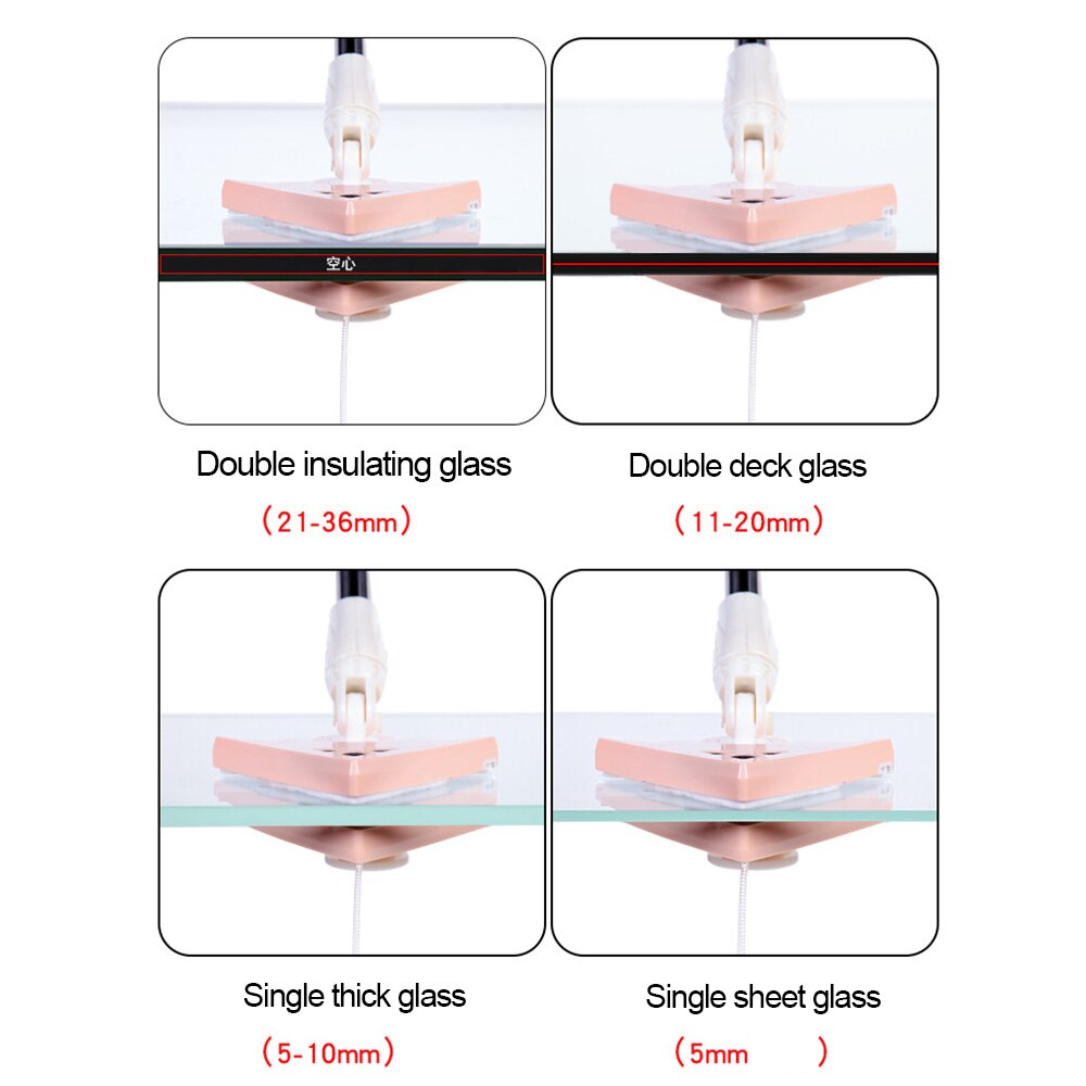 Limpiacristales con imán de barra larga, limpiador de ventanas de 5-36mm para el hogar y la Oficina, cepillo magnético de construcción alta para limpiar ventanas