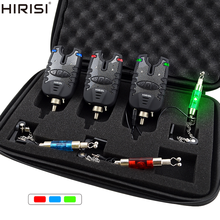 3 Carp Fishing Bite Alarm and Swinger Set Water Resistant Blue LED Fishing Swingers Fish Bite Indicator