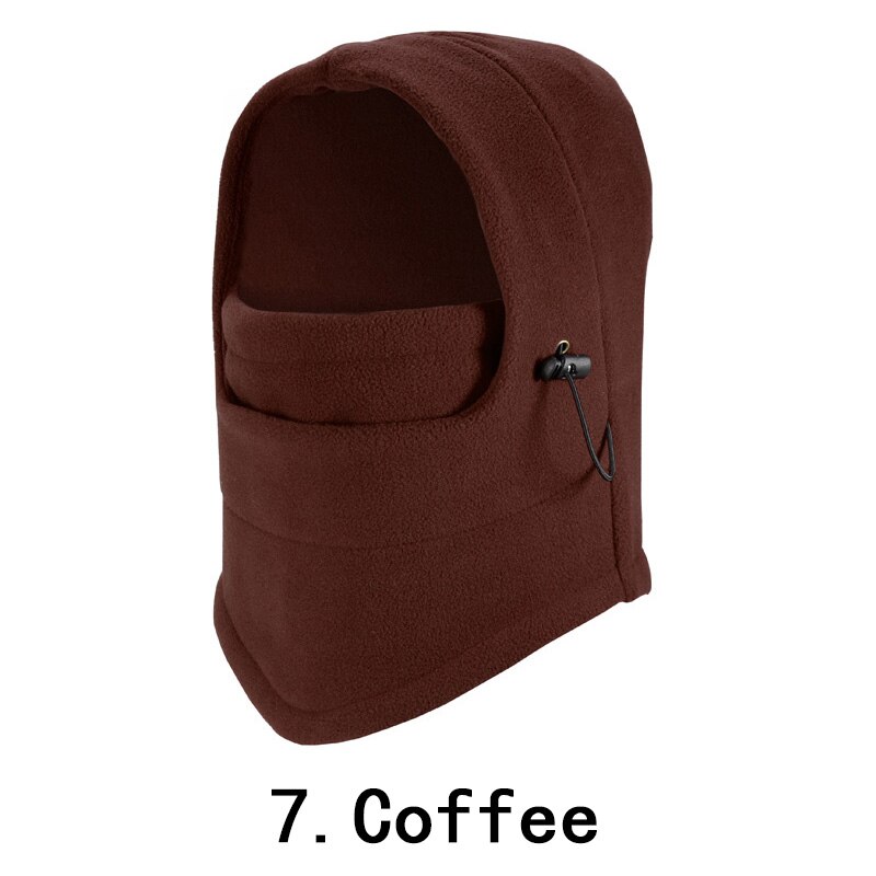 Termisk fleece balaclava hatt hettehals varmere vintersport ansiktsmaske til menn ski sykkel motorsykkel hjelm beanies maskert hette: 7