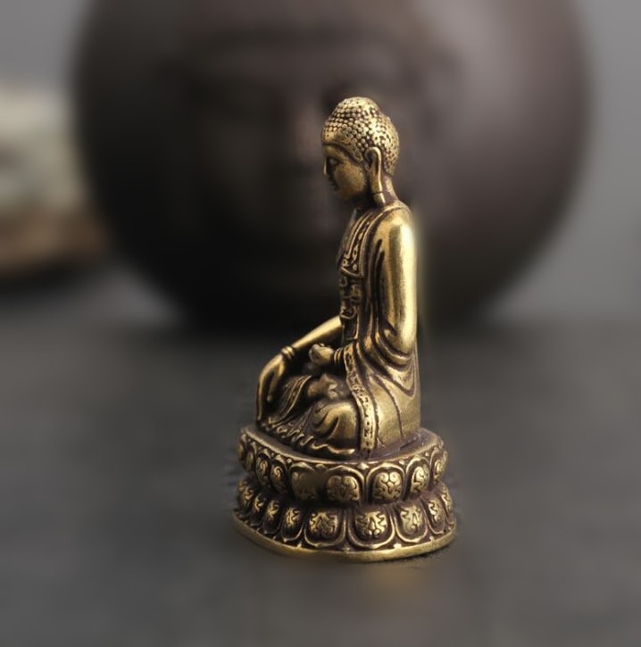 Collection Chinese Brass Carved Inch Buddha Statue Vicedeal
