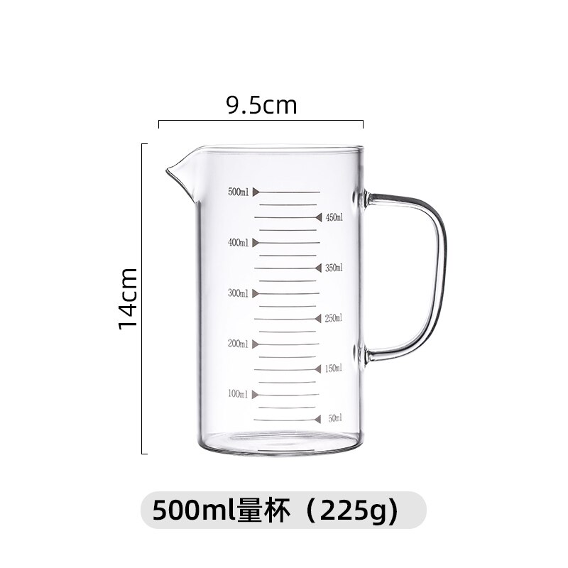 Hittebestendig En Hoge Boor Glas, Borosilicate, Keuken Lood, Bakken Met Cup, Rechte Gewicht Cup, ontbijt Cup Schaal: 500ml