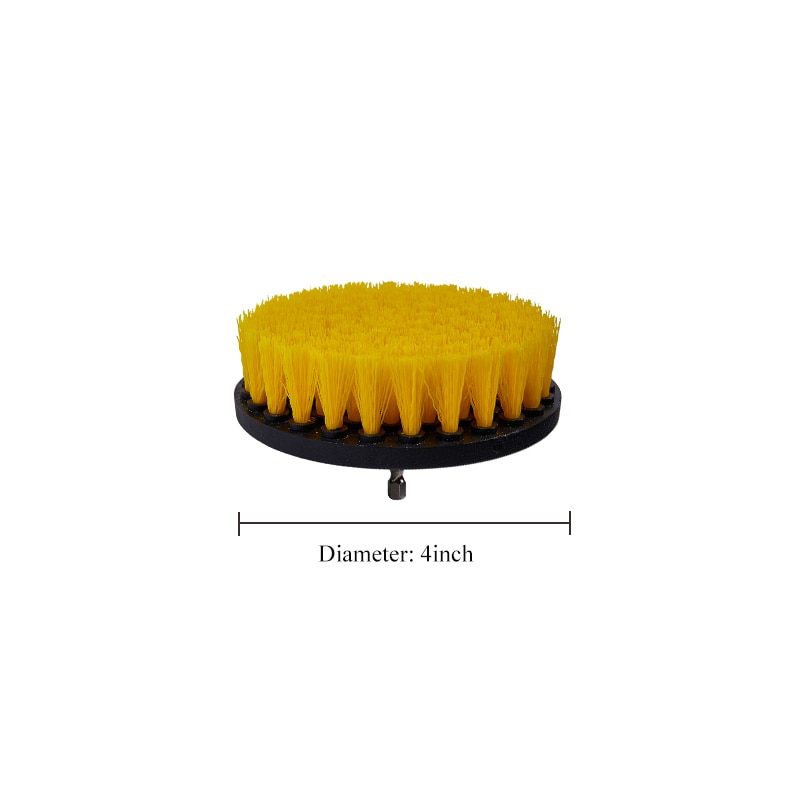 Cepillo de limpieza eléctrico de taladro de 4 pulgadas para muebles de madera de plástico de cuero Limpieza de interiores de automóviles exfoliante de potencia, colores Mutiple