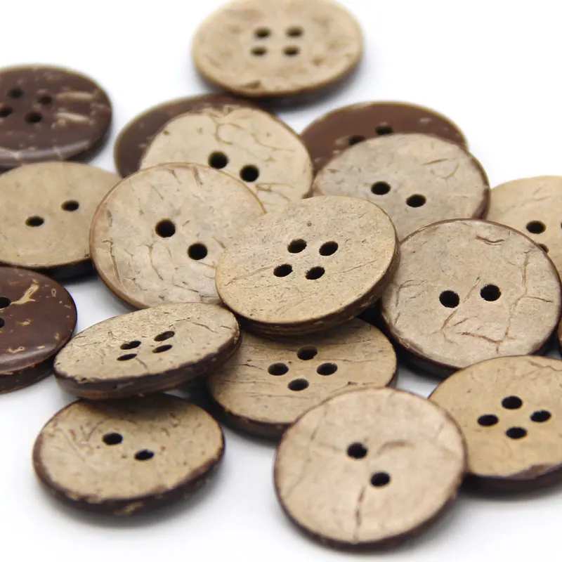 Coco De Madeira Natural Botões de Costura Decoração de Roupas Crianças Decoração Ecológica Casaco Infantil Suéter Vestuário Feito à Mão DIY Artesanato Acessórios para Scrapbooking Atacado