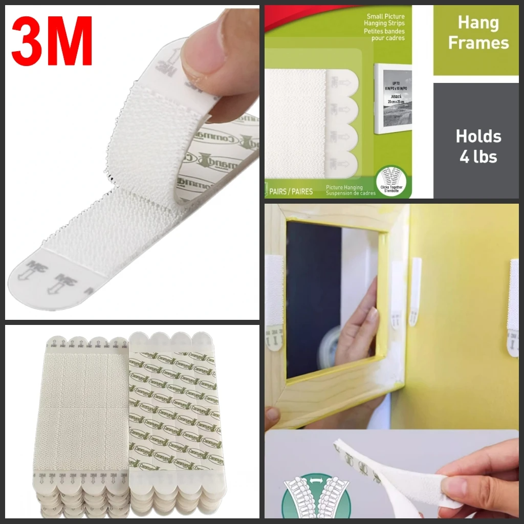 10 stuks 3M Command foto-ophangstrips schadevrij hangende fotohangers, geen gereedschap muurophangstrips medium en klein ﻿