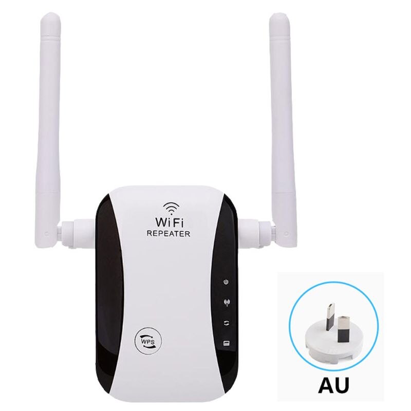 Wifi repeater os uk eu au plug range extender trådløs 2.4 ghz højhastigheds internet booster udvide signalområdet trådløs hjemmeperson: Au