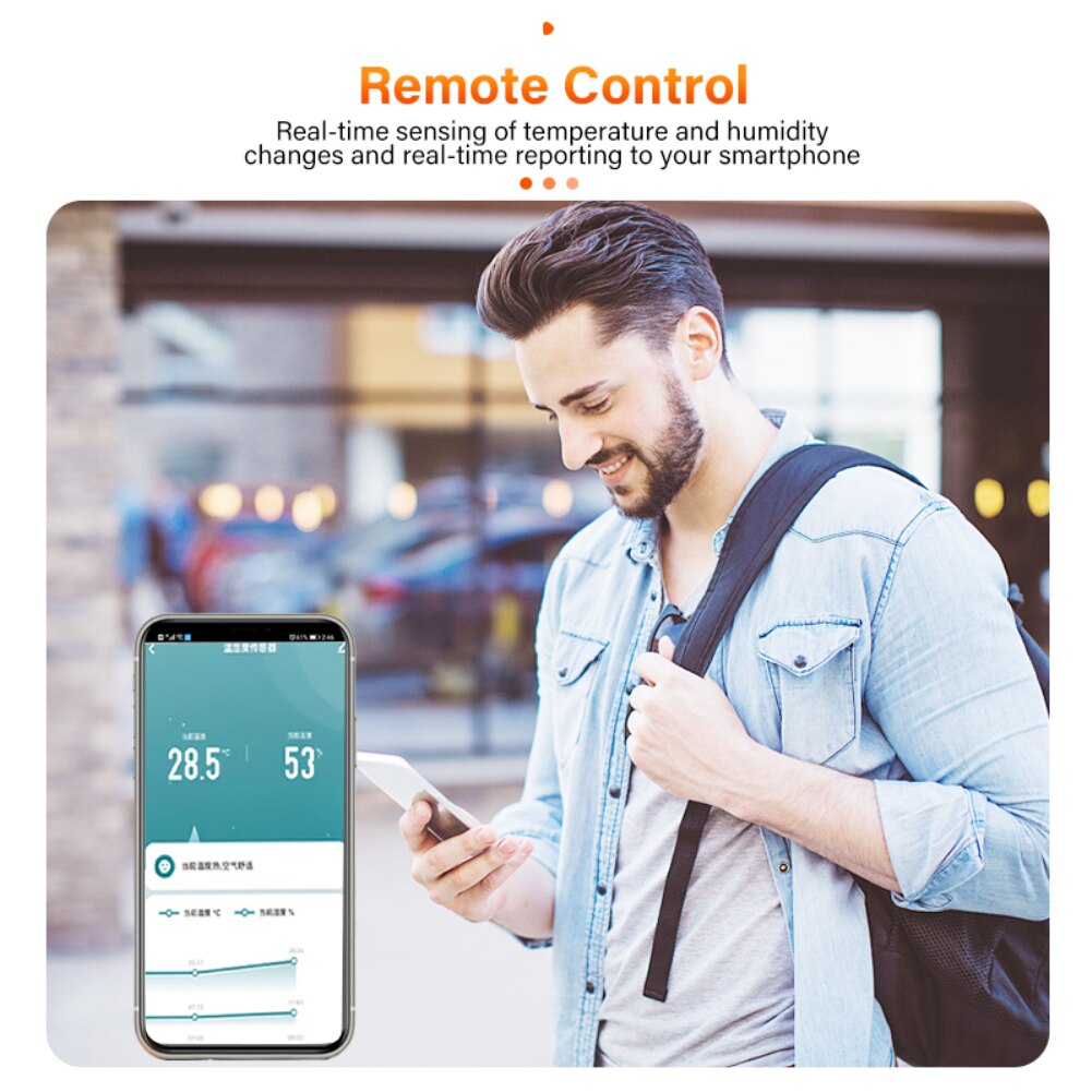 Sensor de temperatura y humedad para interiores, higrómetro, termómetro, funciona con Alexa, Google Smart Life, Tuya, WiFi o Zigbee