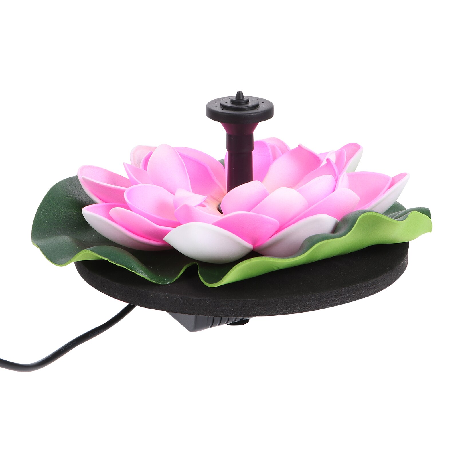 Lotus Shape Water Fountain Ponds Solar Panel Fountain Garden Decoration