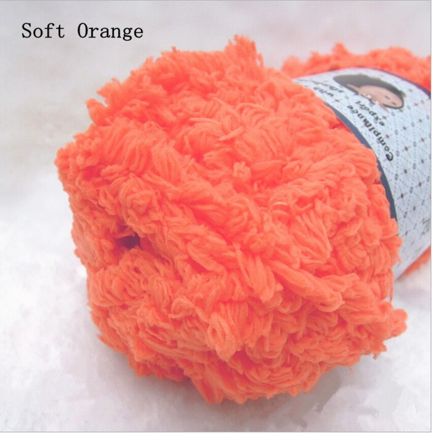 Super Soft Smooth Chunky Acrylic Double Knitting Wool Yarn Colorful Skein Ball Yarn For DIY Knitting Craft Baby Clothes Hat: Orange