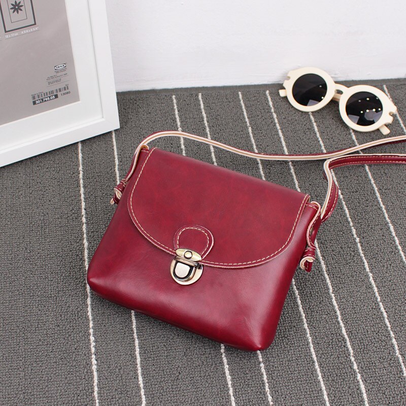 Vrouwen meisjes pu leren strips reistassen voor telefoon en sleutel dames handmatige meting portemonnee tas messenger satchel tas: Bordeauxrood