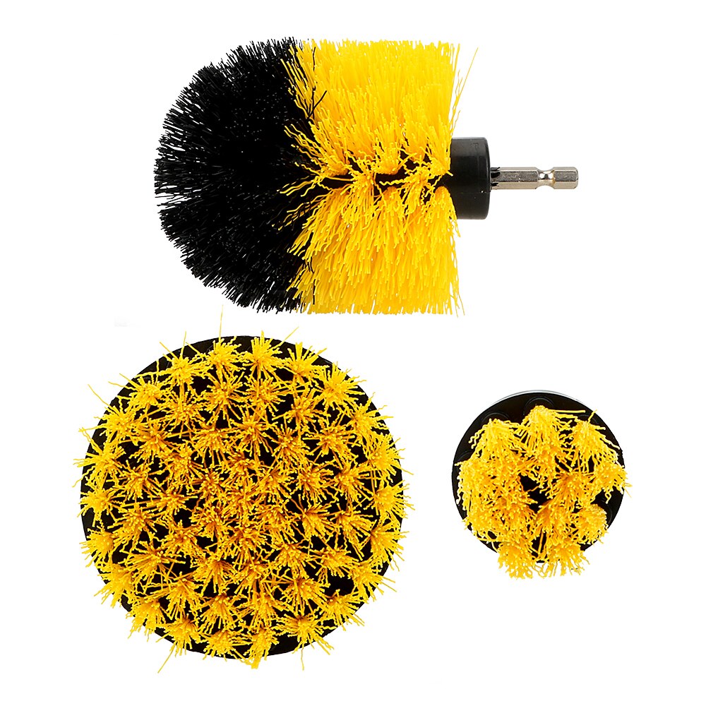FORAUTO 3 unids/set cepillo de lavado de coches Kit de cepillo de cerdas duras, cepillo de fregado, cepillo de limpieza automático, herramientas de cuidado de limpieza automático