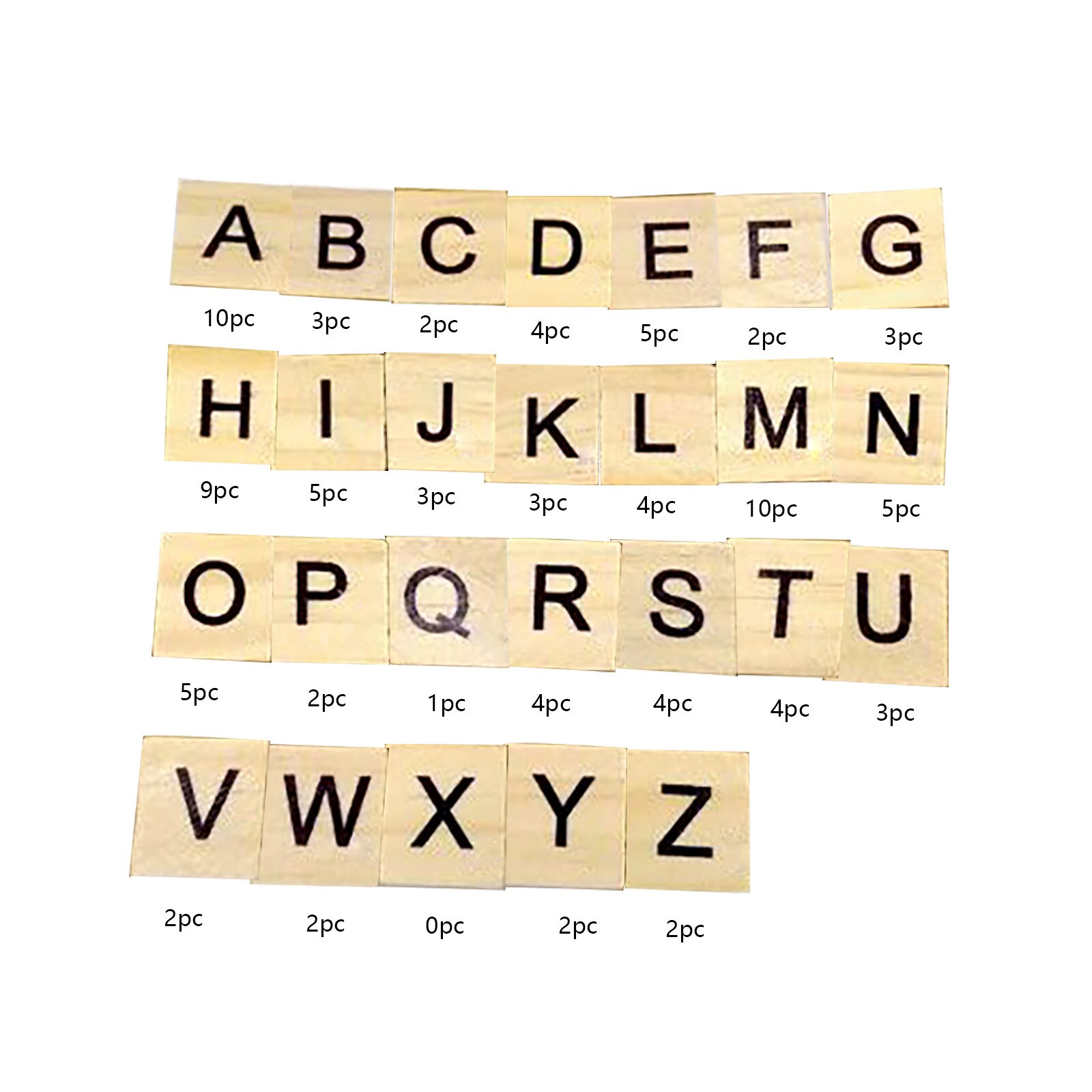 26 Letters English Words Wooden Letters Alphabet Tiles Black Scrabble Letters Wood Crafts Early Educational Toys For Baby