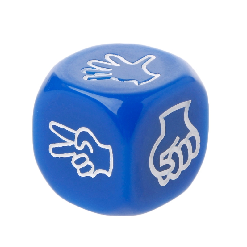 1PC 6-Seite 20mm Acryl Trinken Spiel Würfel Rock Papier Schere Finger-vermute Glücksspiel Spielzeug