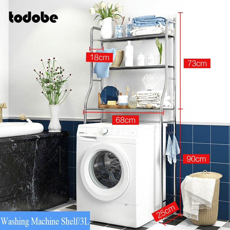 Over The Rack Kitchen Rack Bathroom Cabinet Washing Machine Shelf Paper Towel Rack Space-Saving Toilet Stand Organizer Holder