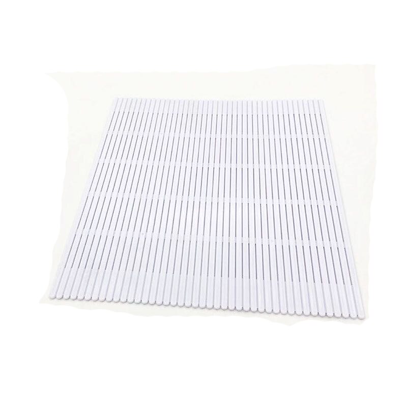 update Blue Sushi Rolling Mat Non-Stick Sushi Making Tool Japanese Plastic Sushi Rolling Maker Homemade DIY Sushi Plate Mat: 1 Pcs White