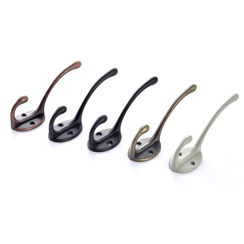 Vintage hangers haak zinklegering wandhaak bronzen stoffen jas tas hoedenhangers badkamer keuken antieke rekken met schroeven