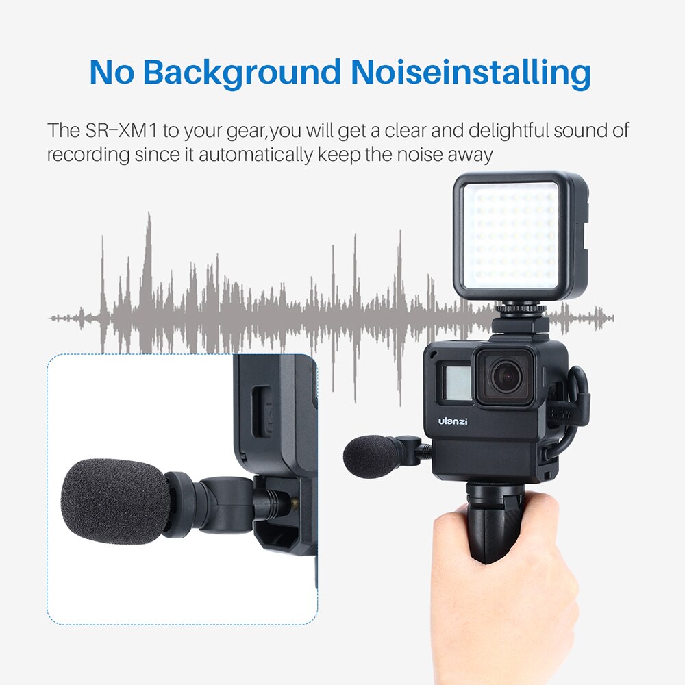 Saramonic sr -xm1 3.5mm trådløs mikrofon gopro vlog videomikrofon til gopro helt 7 6 5 dslr kameraer dji osmo handling osmo lomme