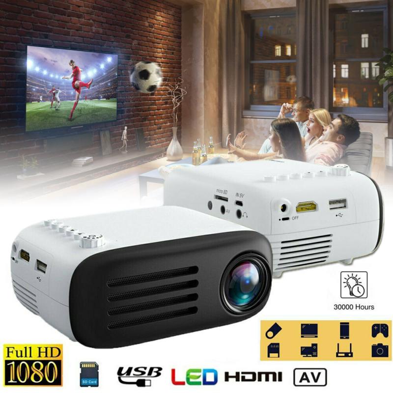 YG200 – Mini projecteur portable LED, 1080P, lentille de mise au point, écran visuel 3D, pour Home cinéma, Intelligent, double projecteur