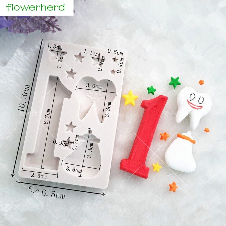 Baby 1 jaar oud Siliconen Fondant Zeep 3D Cakevorm... Grandado