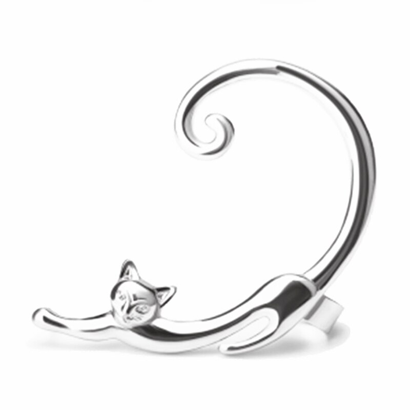 Tekojalokivi korvakalvo korvakoru luksus ruusukullan väri liioiteltu gekko liskot korvakorut metalli kissan korvaklipsi