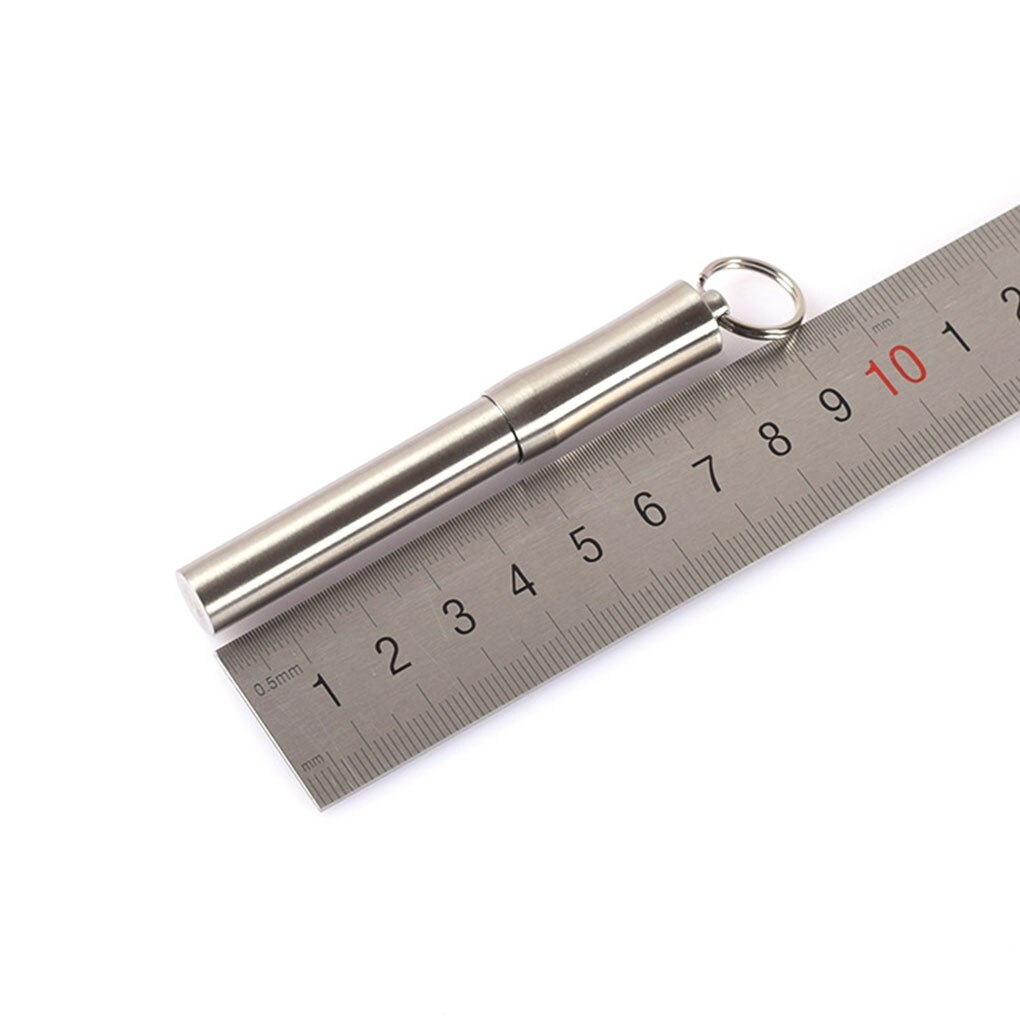 Stainless Steel Waterproof Portable Toothpick Holder Travel Toothpick Storage Tube Titanium Alloy Toothpicks