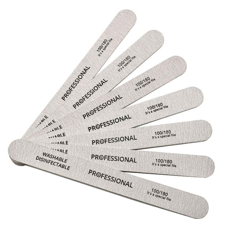 100 stk neglefil 100/180 træslibebufferblok pedicure manicure uv gel neglelak pro neglefile kunstige neglespidser