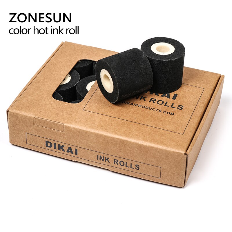ZONESUN 36*32mm (10 teile/los) 100% schwamm tinte Rolle feste codierung maschine rollen leere heiße codierung tinte rolle farbe Tinte rolle