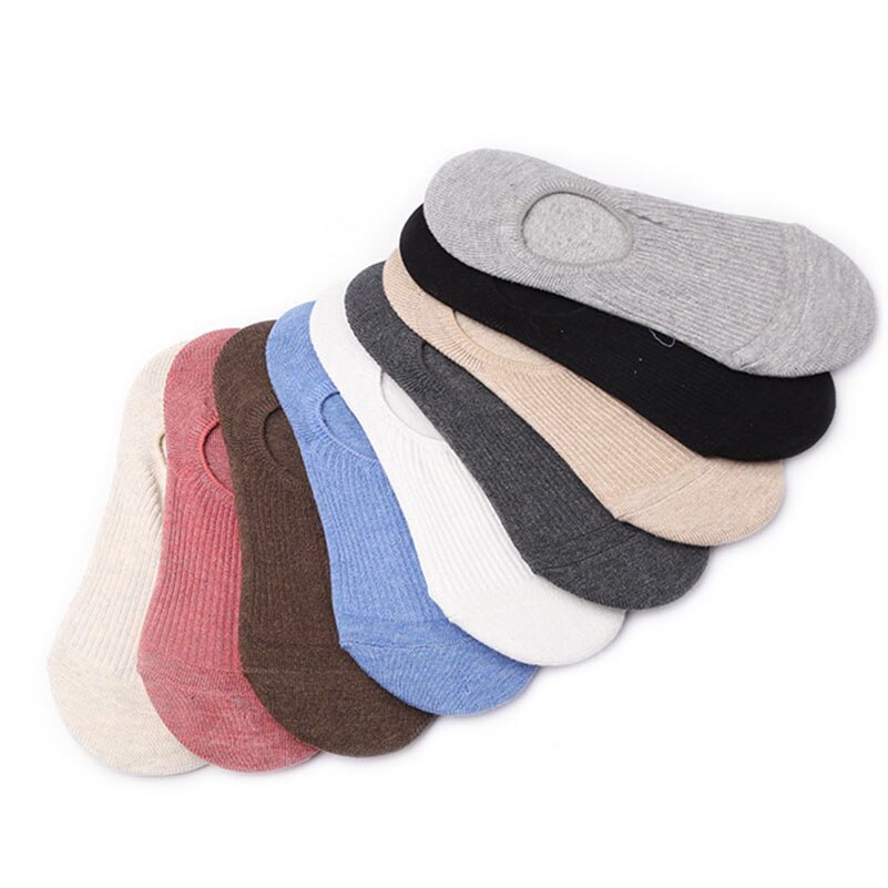 LKWDer 6 Pairs Autumn Korean Women's Socks Female Solid Color Double Needle Boat Socks Anti-shedding Cotton Socks: K free color / EUR 35-39
