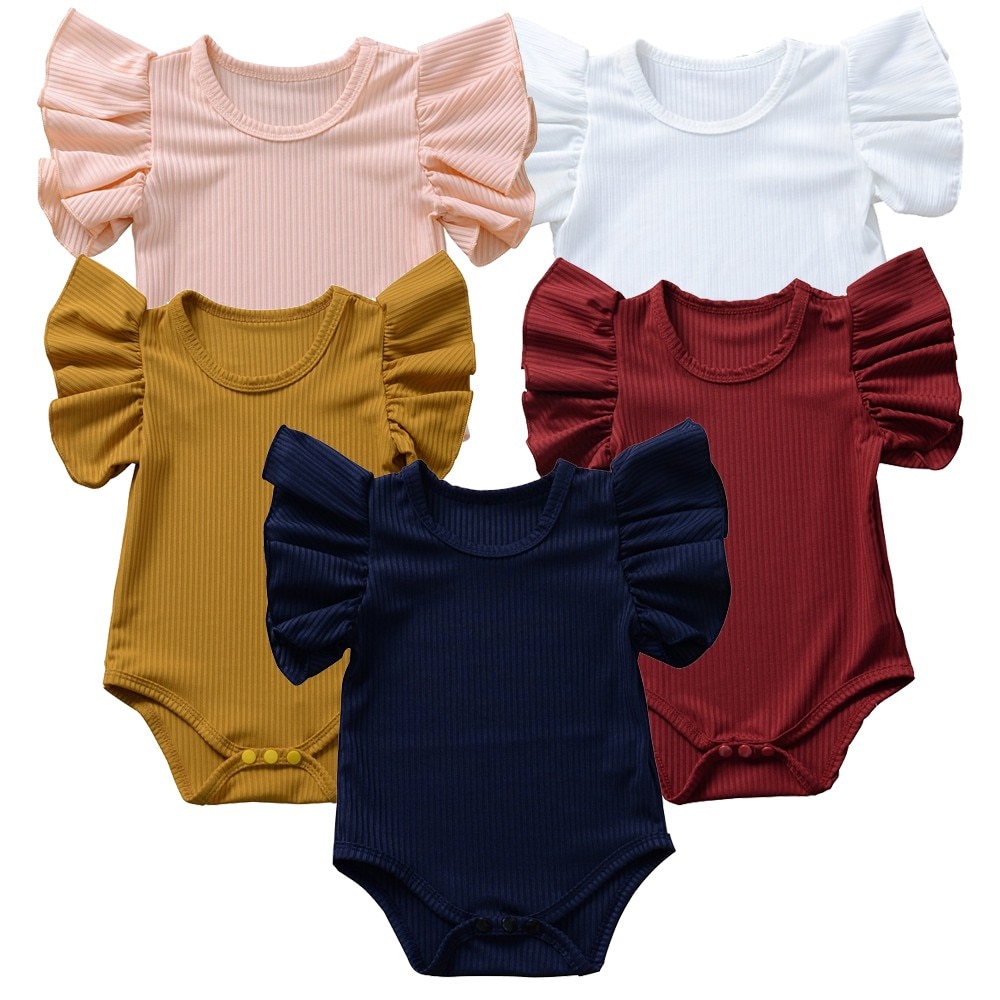 Noworodki dziewczynka ubrania lato krótki rękaw trójkątna torba Fart Twin dziewczynek kwiat body niemowlę bawełna Onesie piżamy