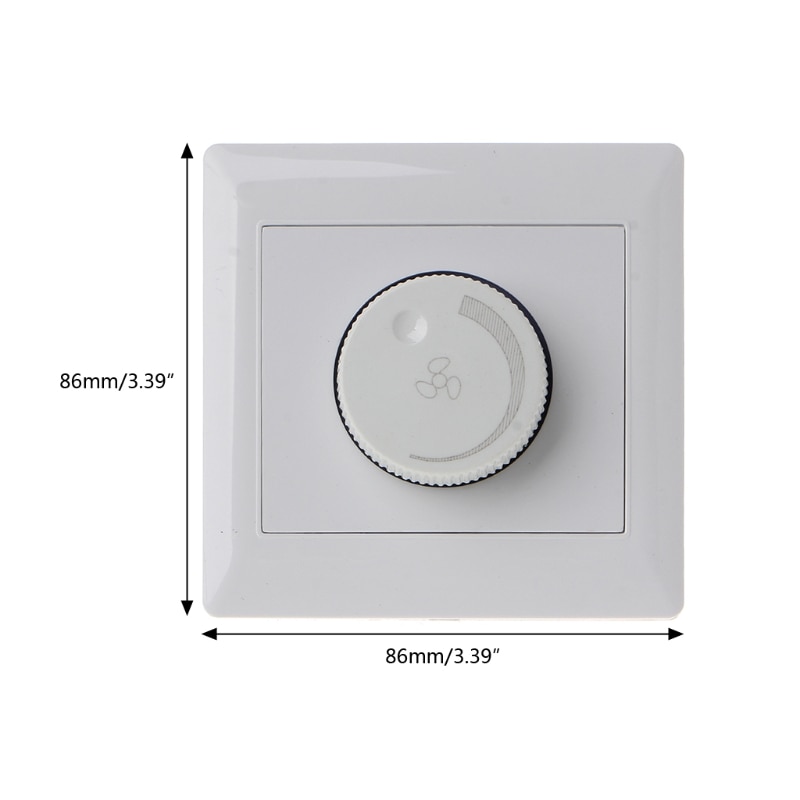 220V 200W Adjustment Ceiling Fan Speed Control Switch Wall Button Dimmer Switch