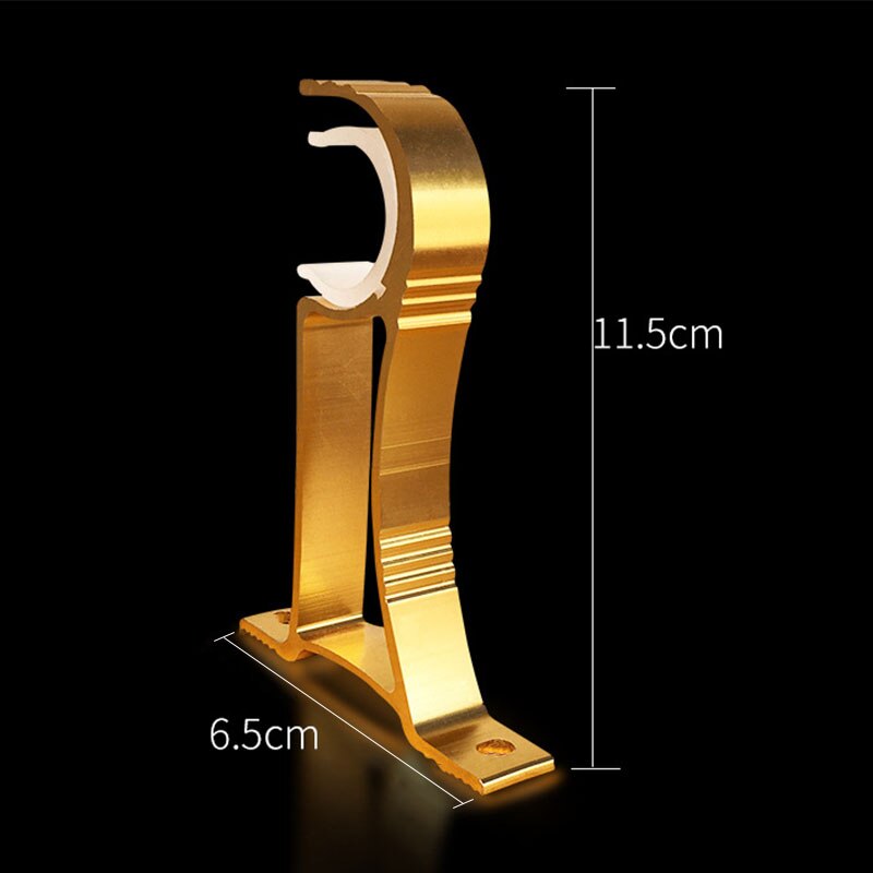 Curtain Hook Top Mounted Ceiling Suspended Bracket Roman Rod Single Holder Base Stand Curtain Accessories Thicken Rod Bracket: 6