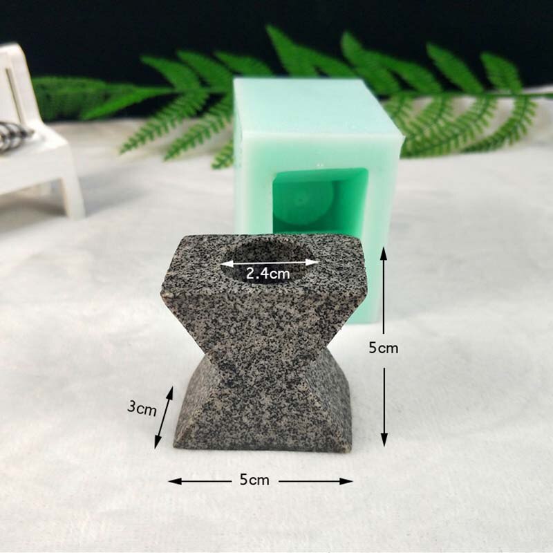 Terrazzo Kaarshouder Siliconen Mallen Beton Kandelaar Mold Kaars Insert Mallen Theelichthouder Mold: Dark Gray