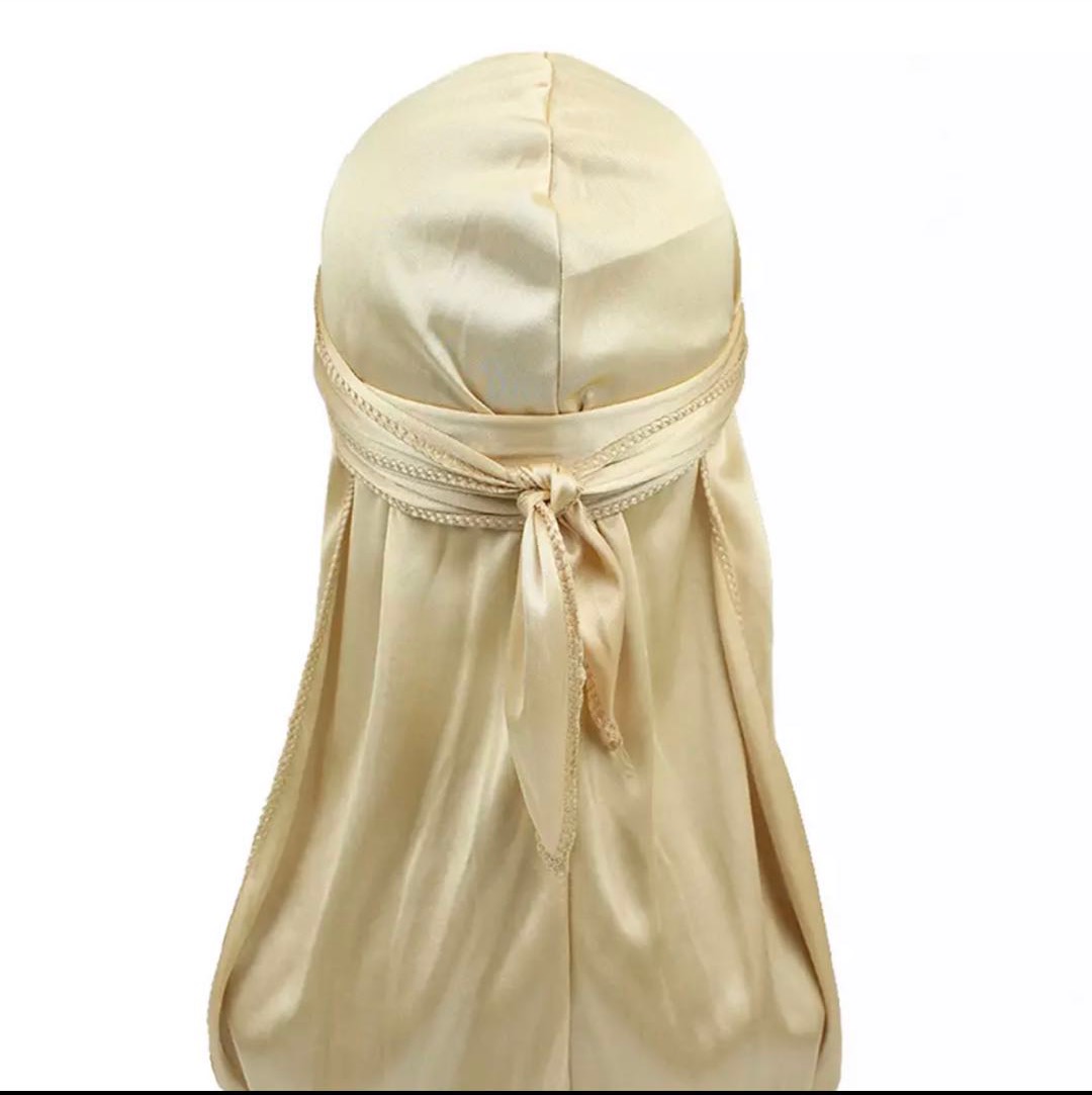 Unisex Women Men Silk Durag Turban Hat Wigs Biker Headwear Headband Hair Accessories Long Tail Straps Bandanas Silky Durags: Fuchsia